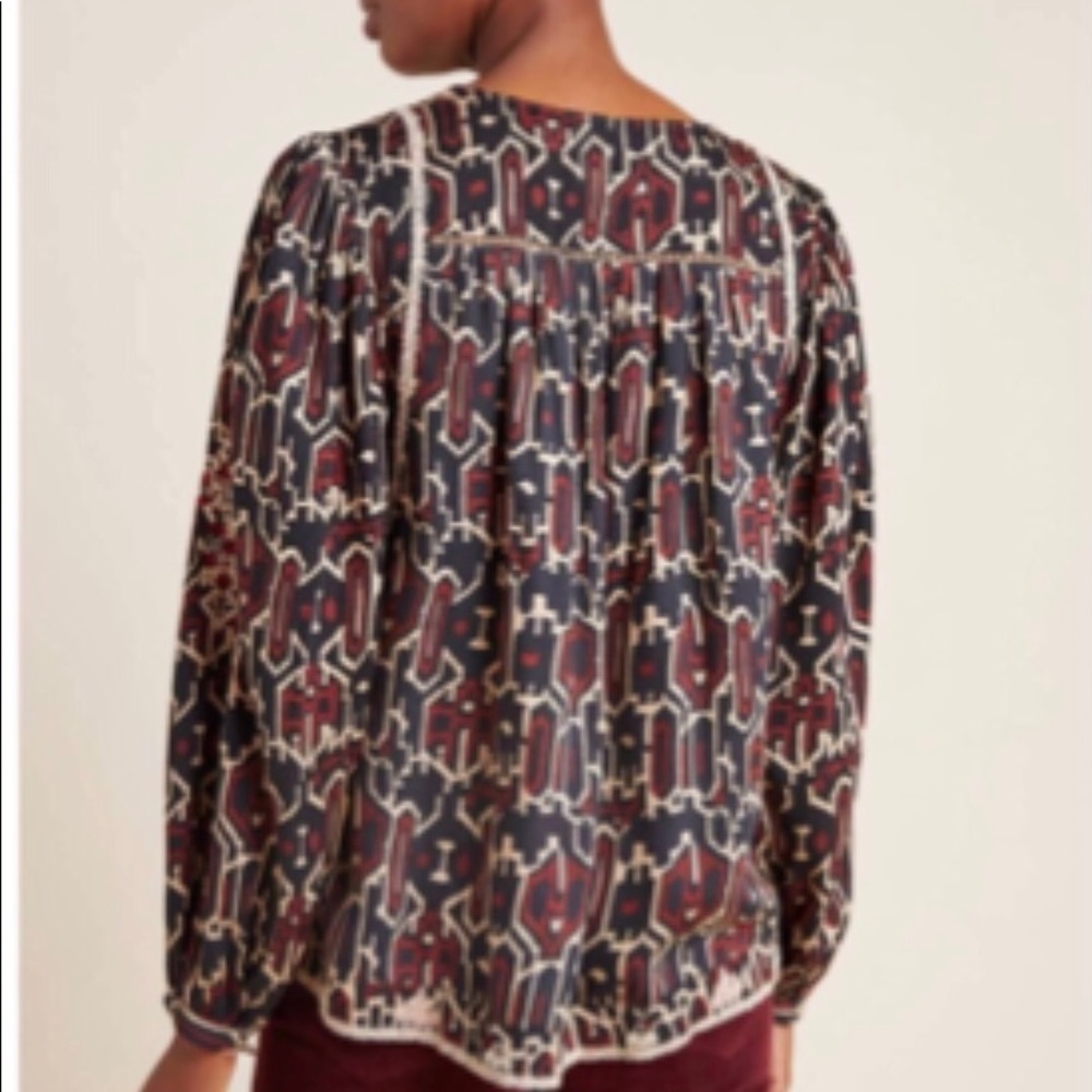 Anthropologie Maeve Veda Embroidered Blouse - Picture 2 of 13